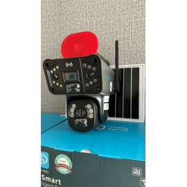 Çift Kameralı PTZ Sim Kartlı 4G 6MP Dual Lens Yeni Kasa okam-3915 Güvenlik Kamerası Solar Güneş Enerjili