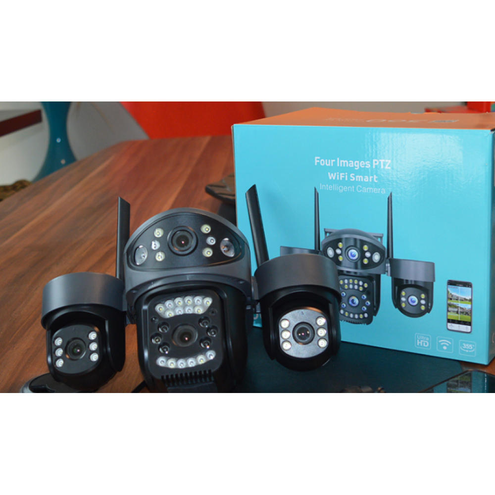 4 Kameralı 12mp Wıfı Ptz Kamera Gece Görüşlü Hieasy RX-75W Güvenlik Kamerası