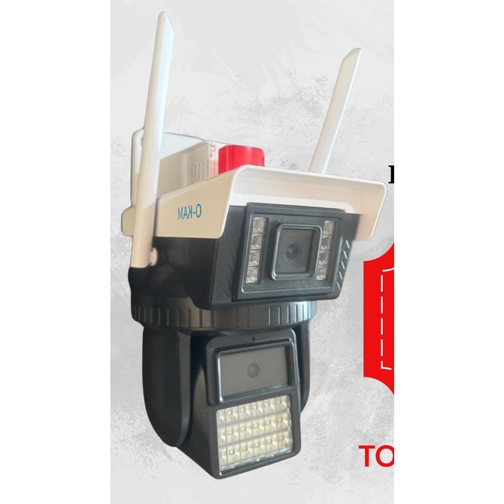 WIFI Dış Mekan Güvenlik Kamerası O-KAM-3040 6MP Dual Lens PTZ Kamera 