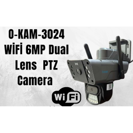 Dış Mekan Güvenlik Kamerası O-KAM-3024 wifi 6MP Dual Lens PTZ Kamera
