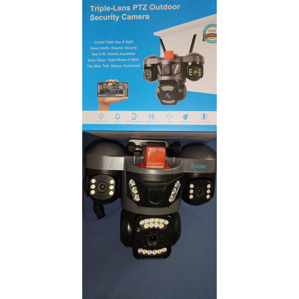 3 Kameralı 9mp Wıfı Ptz Kamera Gece Görüşlü O-kam 5011 Güvenlik Kamerası