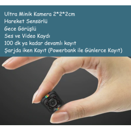 Mini Gizli Kamera Aksiyon Bakıcı Kamerası Sq11 Hareket Sensörlü SD Karta Kayıt